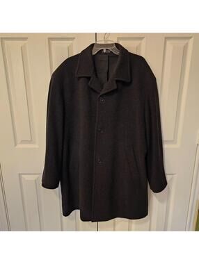 Andrew Fezza, Men's, Cashmere Blend, Overcoat, Black, size 44
